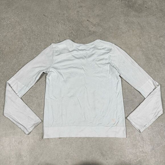 Nike Dri Fit Athletic Long Sleeve Top XS Grey Mesh Long Sleeves Lightweight Base - Picture 14 of 16